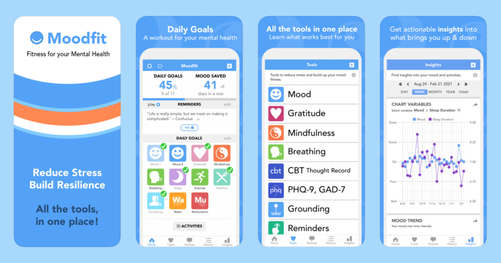 Moodfit mental health apps
