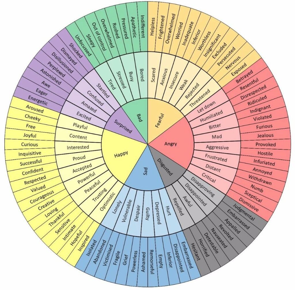 tech emotions wheel